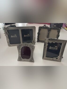 Seagull Pewter Ornate Floral Picture Frame - Silver Finish
